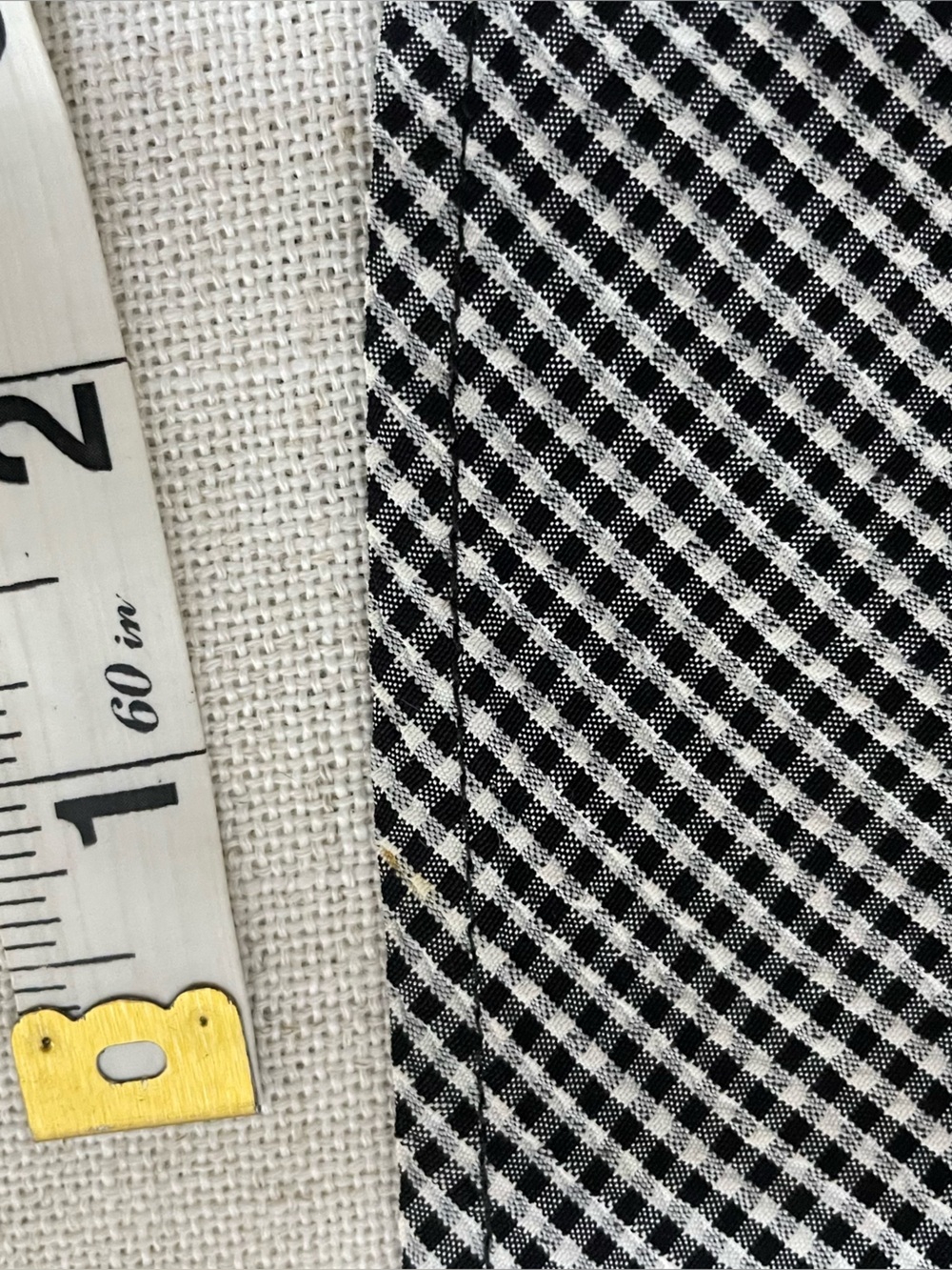 Esprit Vintage Y2K Style Gingham Black and White Checked A-Line Mini Skirt - Picture 8 of 9